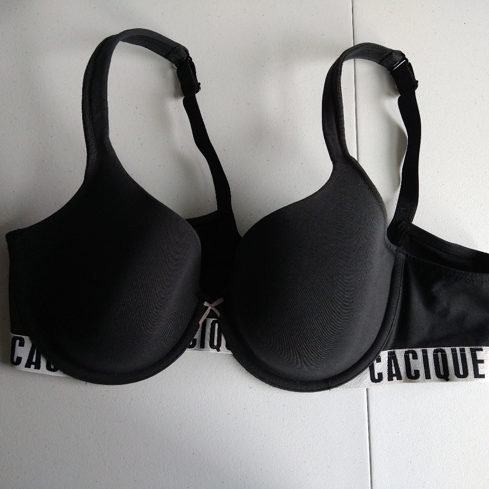 Plus Size Cacique Black Bra Size 44B